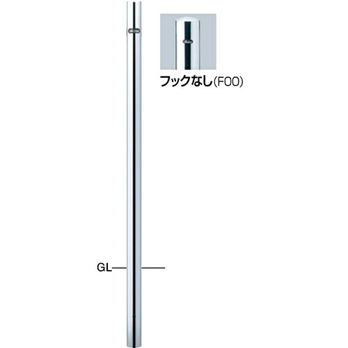 【LINEクーポン配布中】ピラー 車止め φ48.6(t1.5)×H850mm カラー:ステンレス [PA-48U-F00] サンポール 受注生産品 キャンセル不可 納期約1ヶ月 メーカー直送
