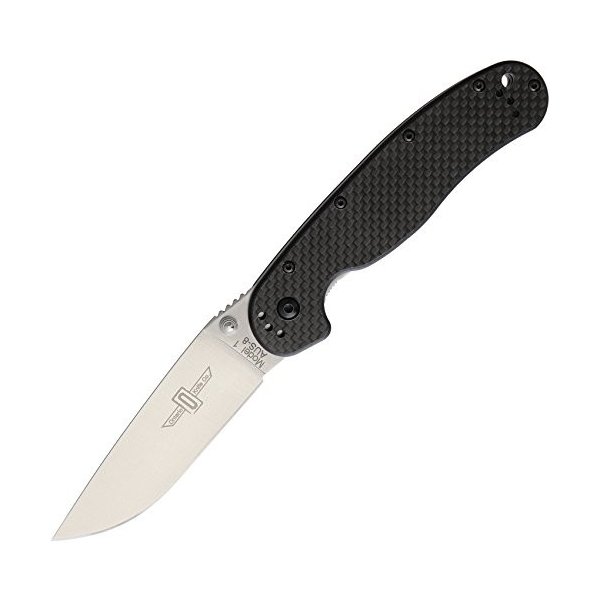 Ontario Rat-1 オンタリオ ラット1 ライナーロック ブラック カーボンファイバー ブッシュクラフトナイフ アウトドアナイフ サバイバルナイフ キャンプナイフ キャンピングナイフ ナイフ アウトドア