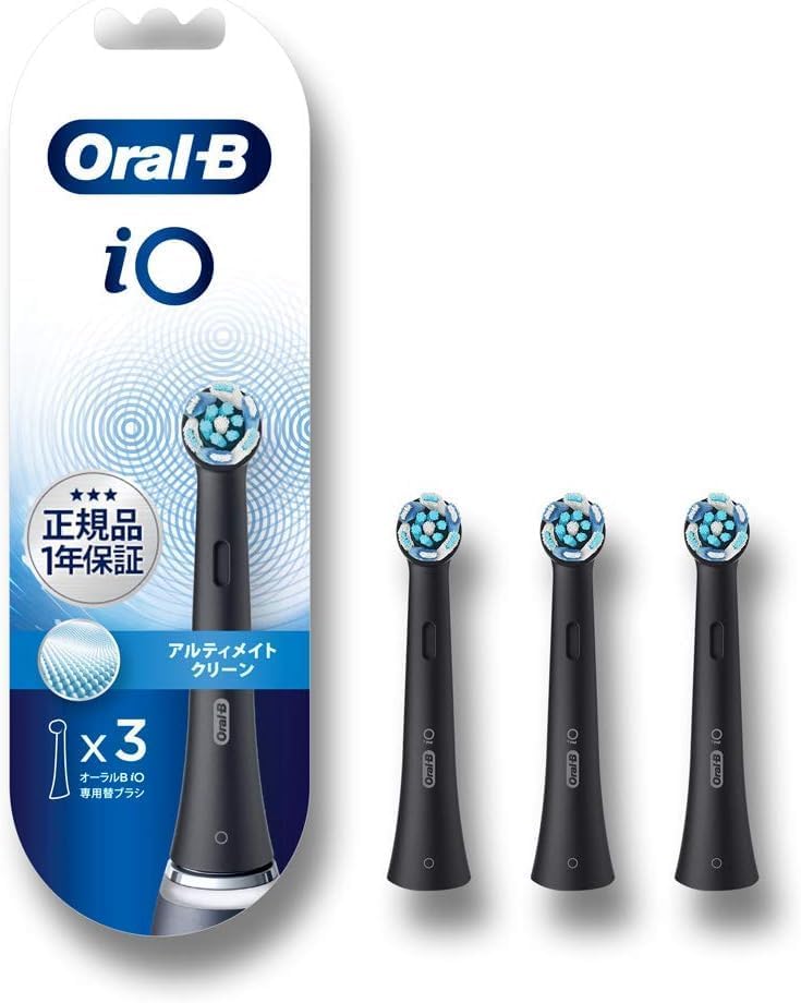 ブラウン(Braun) 【正規品】ブラウン オーラルB iO 替えブラシ アルティメイトクリーン ブラック 3本 iORBCB-3EL iOシリーズ専用　配送種別：MR画像