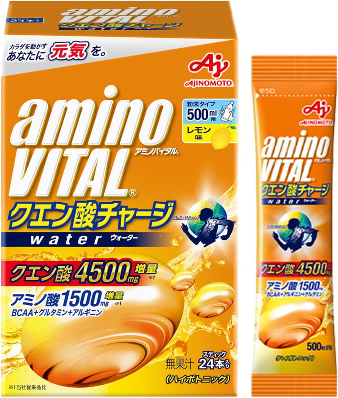 【楽天市場】アミノバイタル 味の素 クエン酸チャージウォーター レモン味 24本入箱 クエン酸 4500mg アミノ酸 1500mg BCAA