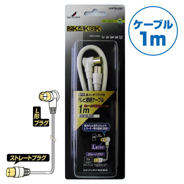 Amazon | CNCTWO(コネクトツー) 【2本セット】1m テレビアンテナ