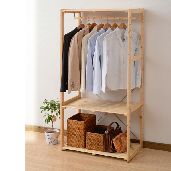 E Kurashi Wooden Hanger Rack Width 75 Lwr 7415 Na Natural Wooden Hanger Rack Width 75 Lwr 7415 Na Natural Closet