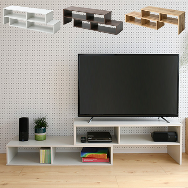 楽天市場 伸縮 テレビ台 幅100 167 奥行30 高さ36 Cm 伸縮式テレビ台 コーナー ローボード Tv台 テレビボード 木製 テレビラック 山善 Yamazen 送料無料 くらしのｅショップ