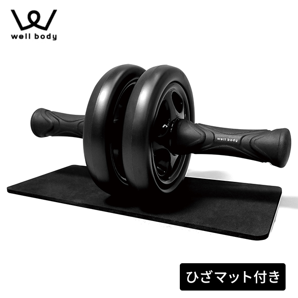 楽天市場】腹筋ローラー アブホイール 膝マット付き ダブルホイール