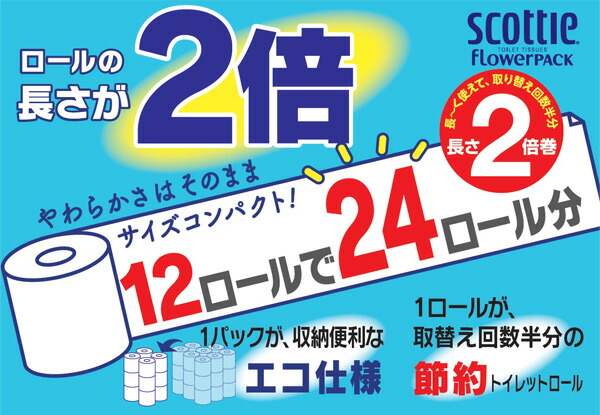スコッティ トイレットペーパー フラワーパック トイレ用品 おすすめ 2