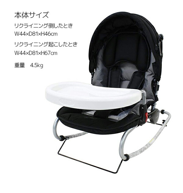 楽天市場 イージーリクライニングバウンサー テーブル付きnewyorkbaby ニューヨーク ベビー 新生児から体重15kg 3歳頃 3341 正規品 ベビー 赤ちゃん バウンサー 新生児 おもちゃ トイ チェア カトージ Katoji 送料無料 くらしのｅショップ