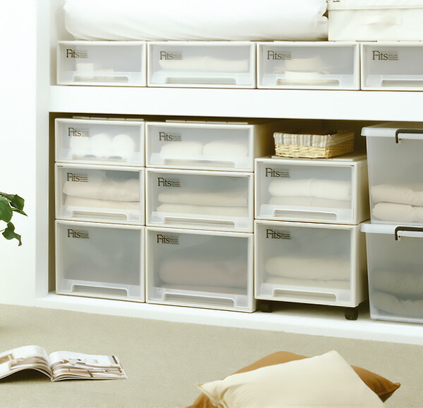 フィッツ容れ物 2一式 幅39 奥ぶかさ74 額さ18 Cm か細い フィッツ 拵ケース 保管匣 収納ケース ドロア 収納庫 押入れ収納 押込み クローゼット収納 Fits 日本製 2個揃い 天馬 送料無料 Cannes Encheres Com