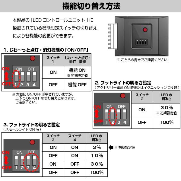 楽天市場 高評価レビュー多数 フットライトledコントロールユニット2 Ver 2 フットライト 車 スイッチ フットランプ ルームランプ Led 足元 ライト カー用品 車用品 照明 エーモン E くるまライフ E くるまライフ