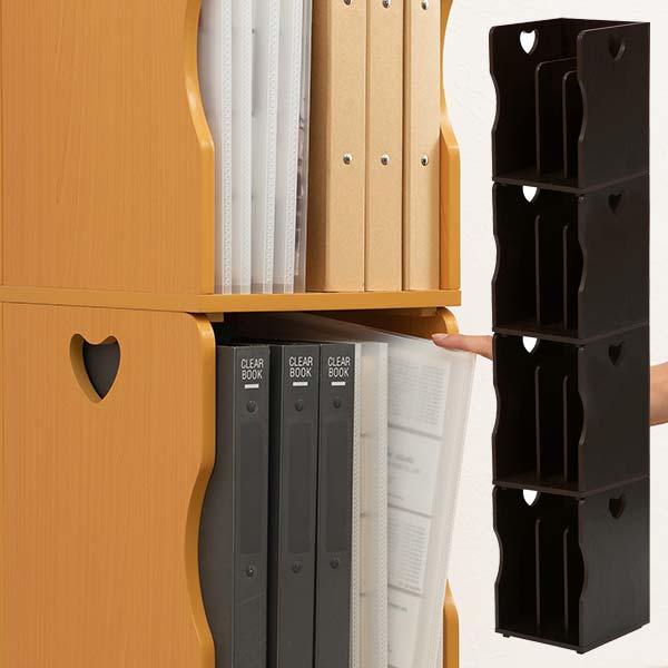 楽天市場 本立て ブックスタンド ファイルスタンド 木製 ファイルボックス おしゃれ 同色4個セット おしゃれなこたつ専門店 E Living