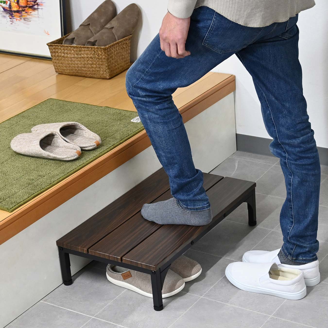 楽天市場】踏み台 玄関台 木製 ステップ 幅60cm おしゃれ アウトレット