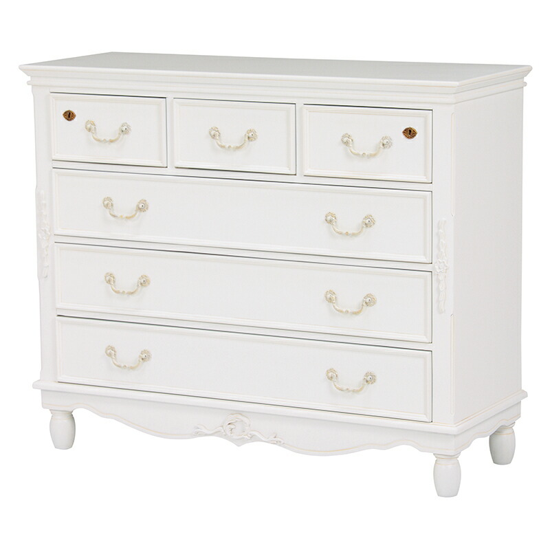 A 新品 チェスト 110 アンティーク 白 リビング収納 タンス ホワイト 楽天市場】チェスト タンス 幅110cm アンティーク家具 ホワイト