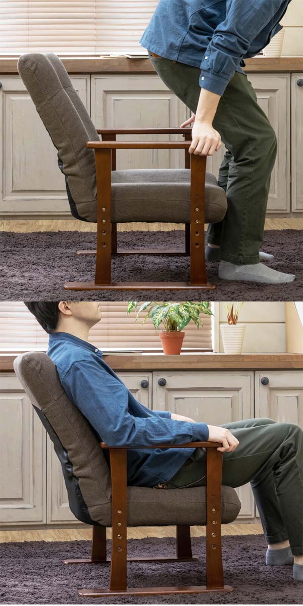格安セール】 ラクラク座椅子 Fabric BR/FL/GRの通販 by 24時間対応