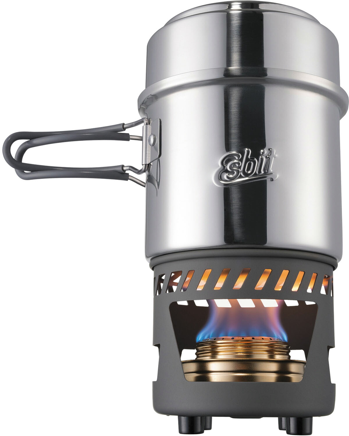 【マラソン期間中 1万円以上で500円OFFクーポン！】 エスビット Esbit アウトドア 985ml ステンレスクックセット アルコールバーナー付 クッカー キャンプ ESCS985ST0