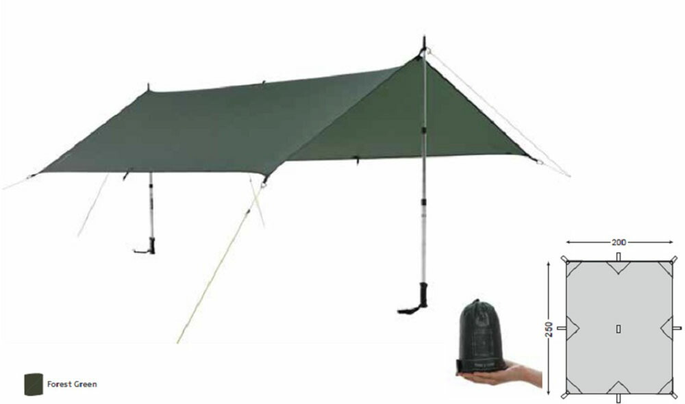 楽天市場】ノルディスク タープ NORDISK VOSS 5 ULW TARP グリーン