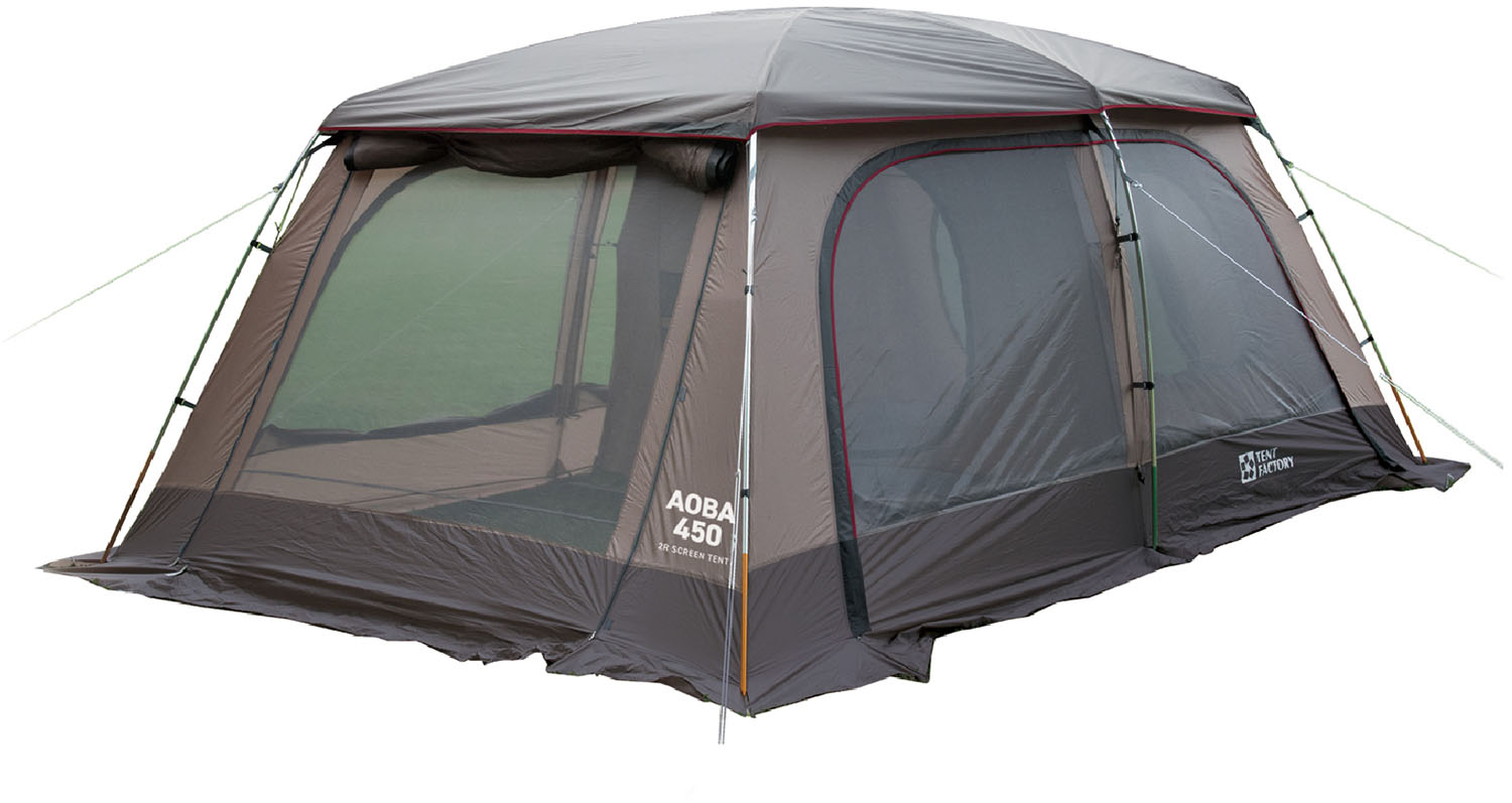 【マラソン期間中 1万円以上で500円OFFクーポン！】 TENT　FACTORY アウトドア 2Rスクリーンテント アオバ 青葉 キャンプ レジャー バーベキュー BBQ テント ドームテント 日よけ シェード イベント 花見 ピクニック 運動会 AOBA450R｜山とアウトドアの店 山気分
