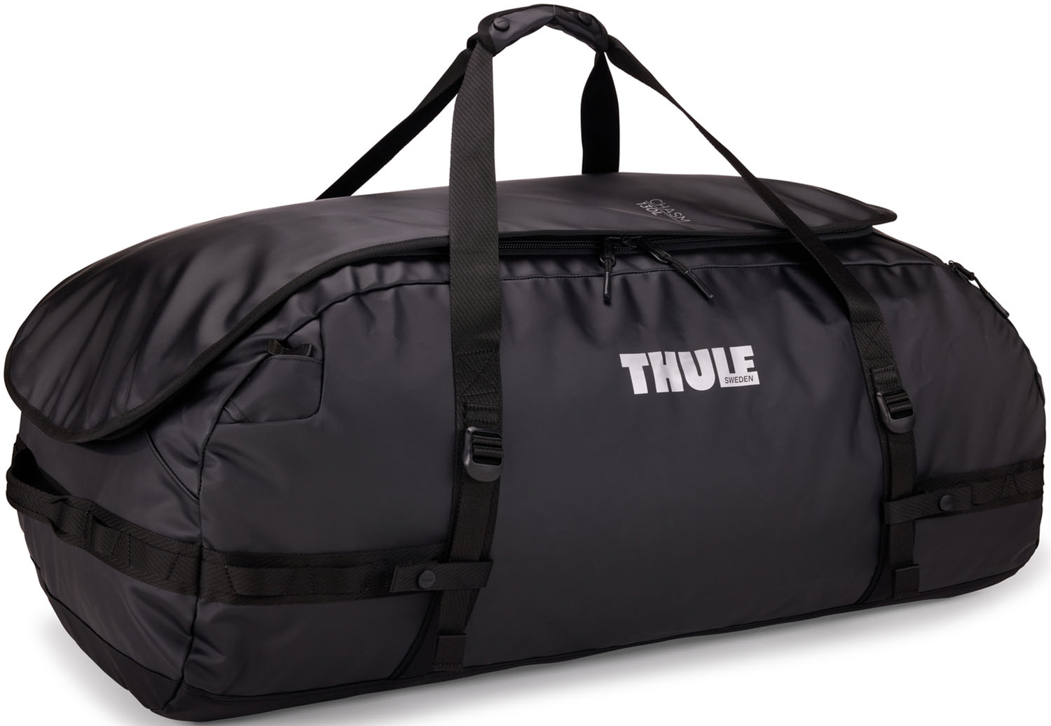 【マラソン期間中 1万円以上で500円OFFクーポン！】 スーリー THULE アウトドア Thule Chasm Duffel 130L Black ダッフルバッグ ボストンバッグ バックパック 2WAY 短期旅行 トラベル 遠征 合宿 出張 レジャー 3205001｜山とアウトドアの店 山気分