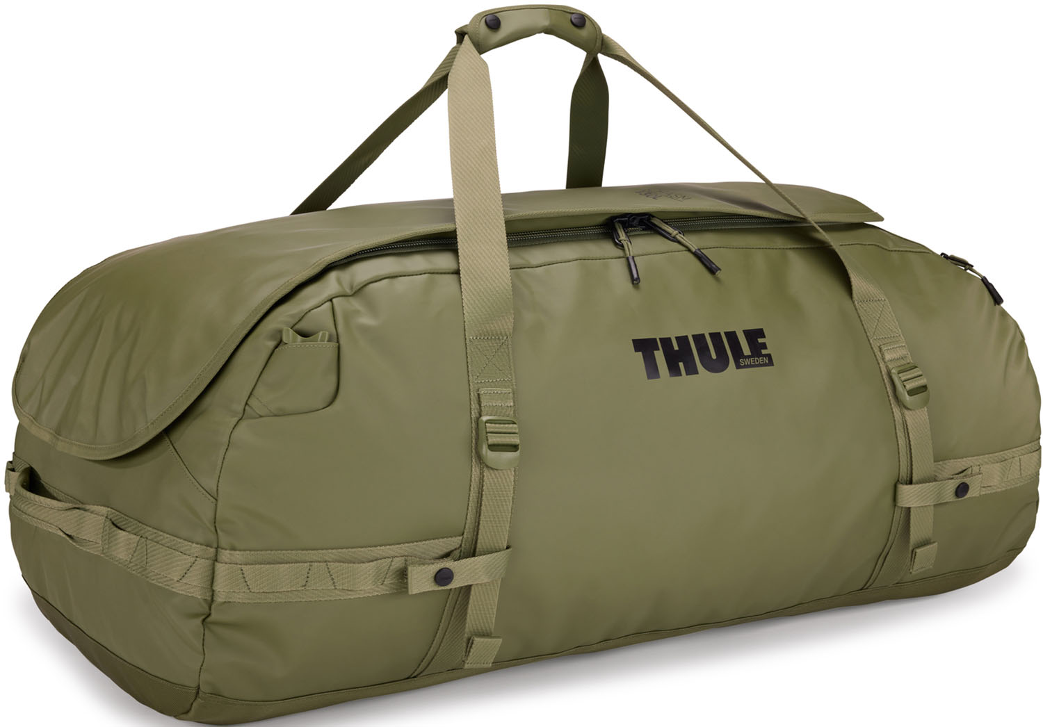【25日から アウトドアブランド対象品5%OFFクーポン！】 スーリー THULE アウトドア Thule Chasm Duffel 130L Olivine ダッフルバッグ ボストンバッグ バックパック 2WAY 短期旅行 トラベル 合宿 出張 レジャー 3205002｜山とアウトドアの店 山気分