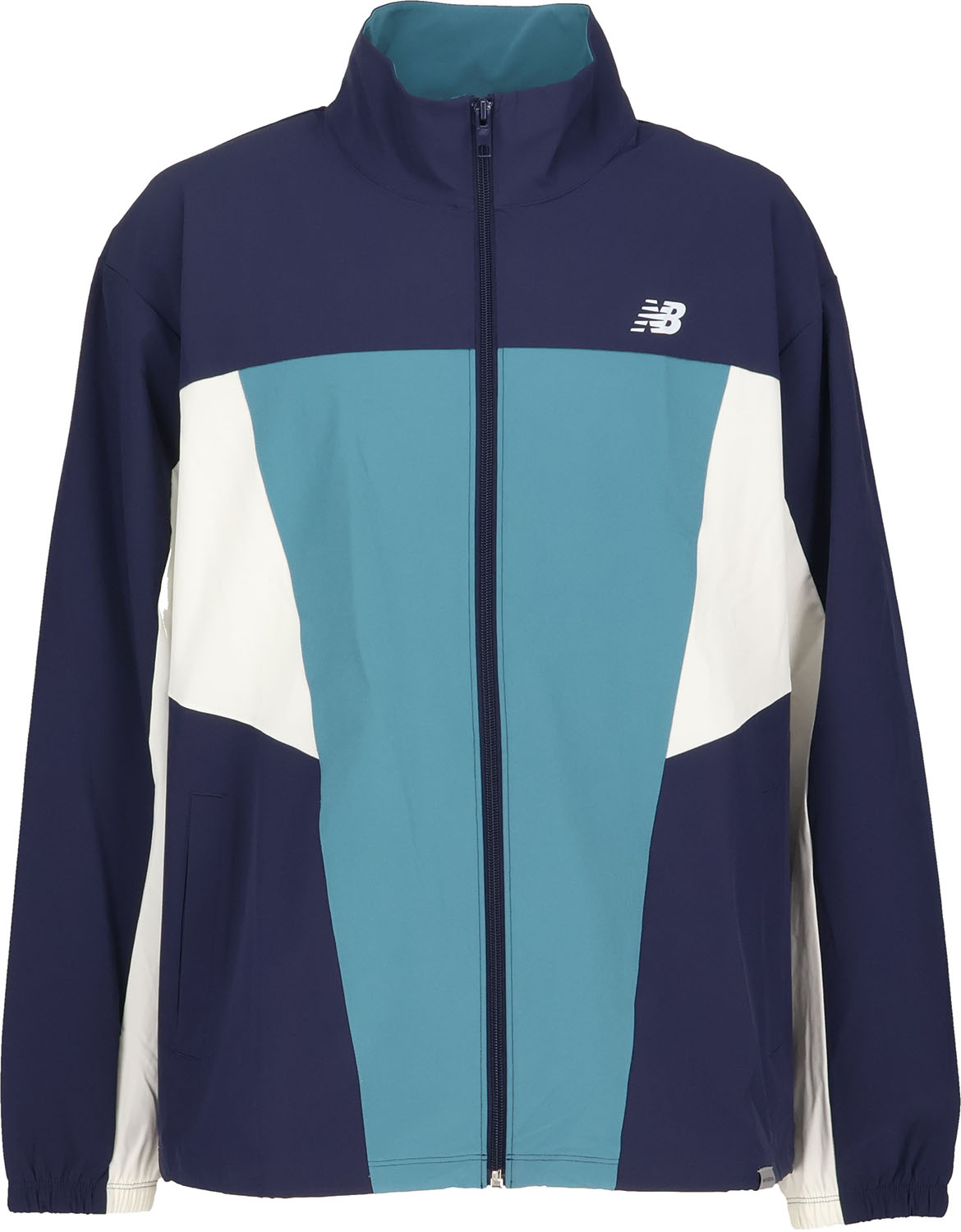 【マラソン期間中 1万円以上で500円OFFクーポン！】 ニューバランス New Balance WOVEN TRACK JACKET フルジップジャケット 上着 トレーニング 吸汗速乾 リラックスフィット ハンドポケット 裾ドローコード ランニング ジム MJ61H33O