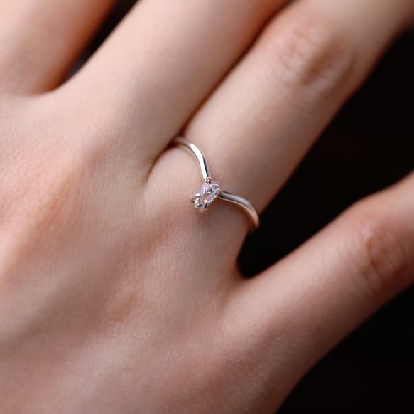 即発送可能 楽天市場 受注生産 送料無料 Silver925 2号 19号 スターリングシルバー 零れるハーキマークォーツvlineリング 必ずサイズが見つかる指輪 大きいサイズ指輪 プレゼント コーティング プラチナ仕上げ ラッピング ハーキマーダイヤモンド E Lounge 新