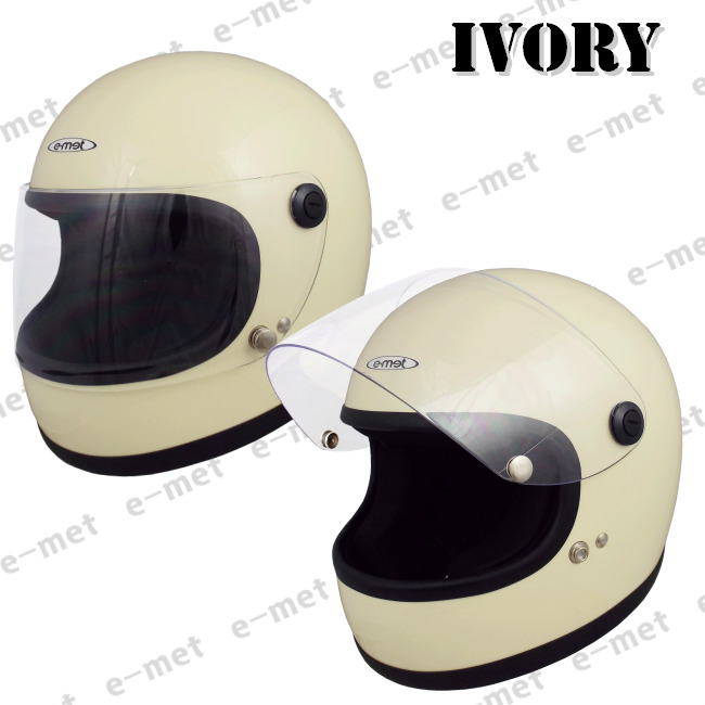 楽天市場 Efv 11 Ivory レトロ フルフェイスヘルメット ビンテージ フルフェイス 送料無料 バイク ヘルメット 全排気量 原付 シールド ヴィンテージフルフェイス 族ヘル かっこいい おしゃれ E Met E Met ヘルメットショップ E Met