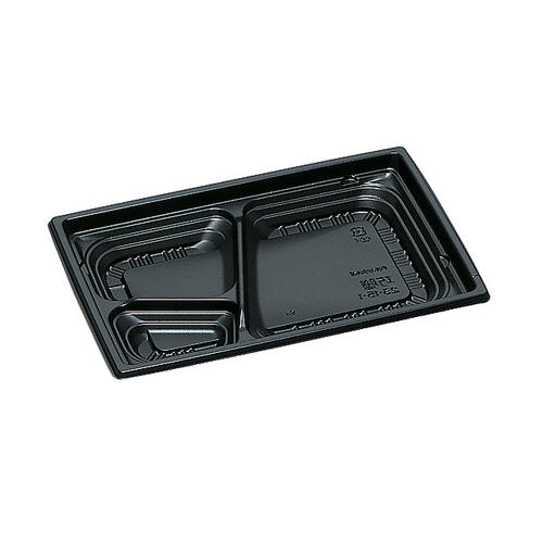 弁当容器 巧膳23-15-1H 黒 900枚【返品不可商品】福助工業 0545791｜ディスカウント　みやこ