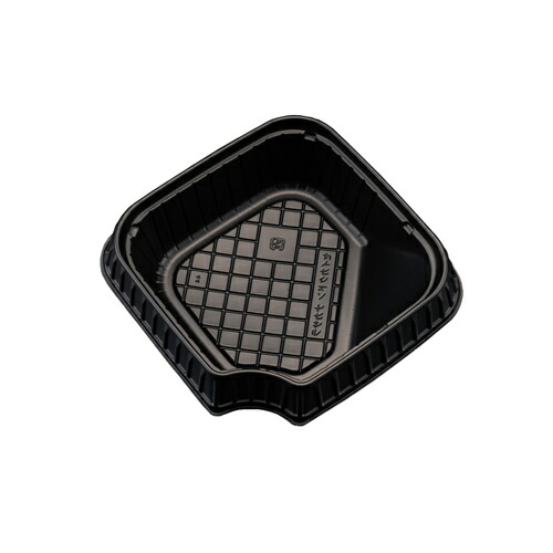 栗鼠風呂敷き包み 正角丼 中皿 黒(RHDT826)300枚【返品不可商いもの】