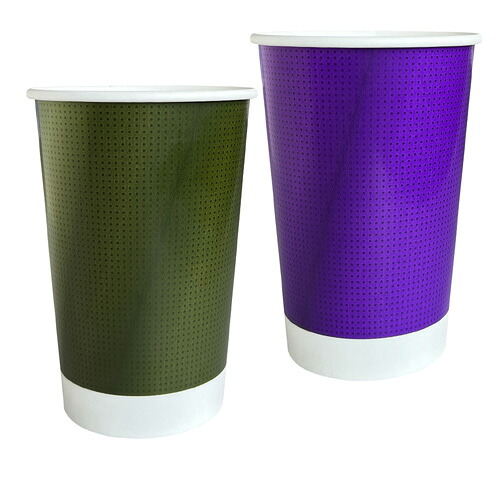 厚紙コップ14オンス 400ml SMT-400PP 両面PE（ドットグラデーションアソート2）業務用 1000個