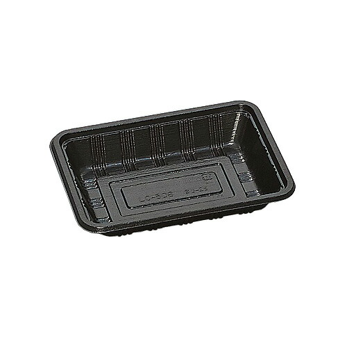 弁当容器 LC-506 黒（フタ付）1200セット【返品不可】福助工業 0576107