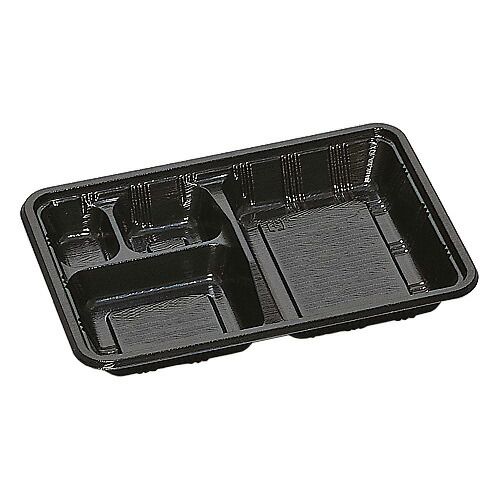 弁当容器 LC-609 黒（フタ付）600セット【返品不可】福助工業 0576212