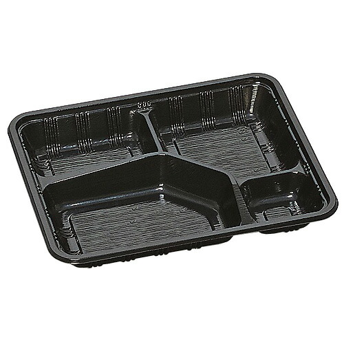 弁当入れもの LC-614 黒（フタ付）600仕掛ける【返品不可】福助工業 0576247