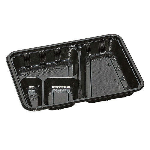 弁当容器 LC-623 黒（フタ付）600セット【返品不可】福助工業 0576263
