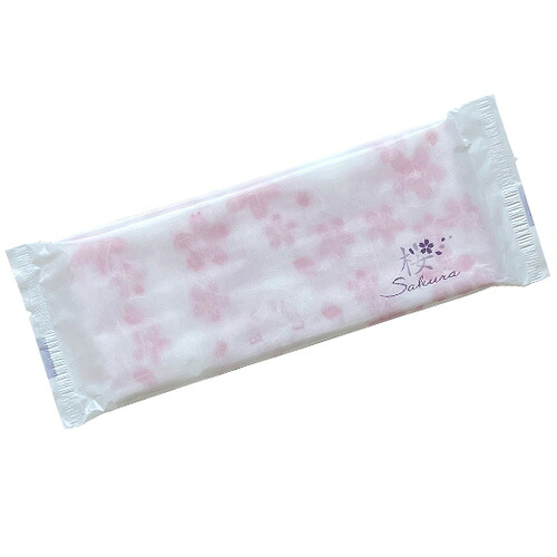 不織布おしぼり CLEAL桜(クリール)L【平型】業務用 800本［ケース販売］