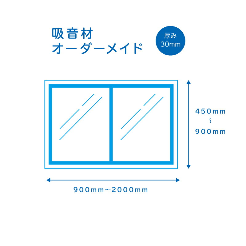 吸音 壁材 吸音材 在宅勤務 Qonpet 防音シート テレワーク 防音マット 防音 テレワーク 防音材 窓 防音 Diy 吸音シート 壁 ドア オーディオ 車 テレビ会議 書斎 宅録 在宅勤務 吸音材 オーダーカット 厚み30mm 窓用2分割 吸音材 防音 吸音 壁 防音材