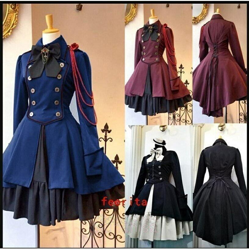 楽天市場】ゴスロリ軍服ワンピース OPドレス制服コスプレ ツートン