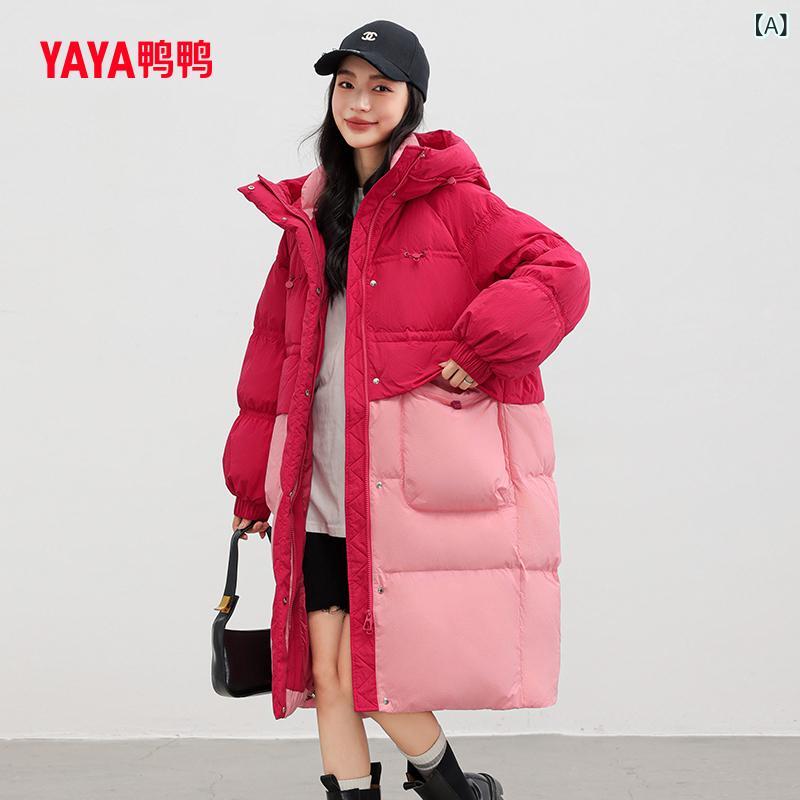 打ち倒す上衣 レディース ロング丈 ボンネット付き添い人 ゆったり大いさ 朦々たる 防寒 アウター ポリエステル 黒いこと パープル 赤いこと カーキ コート・ジャケット-レディースファッション