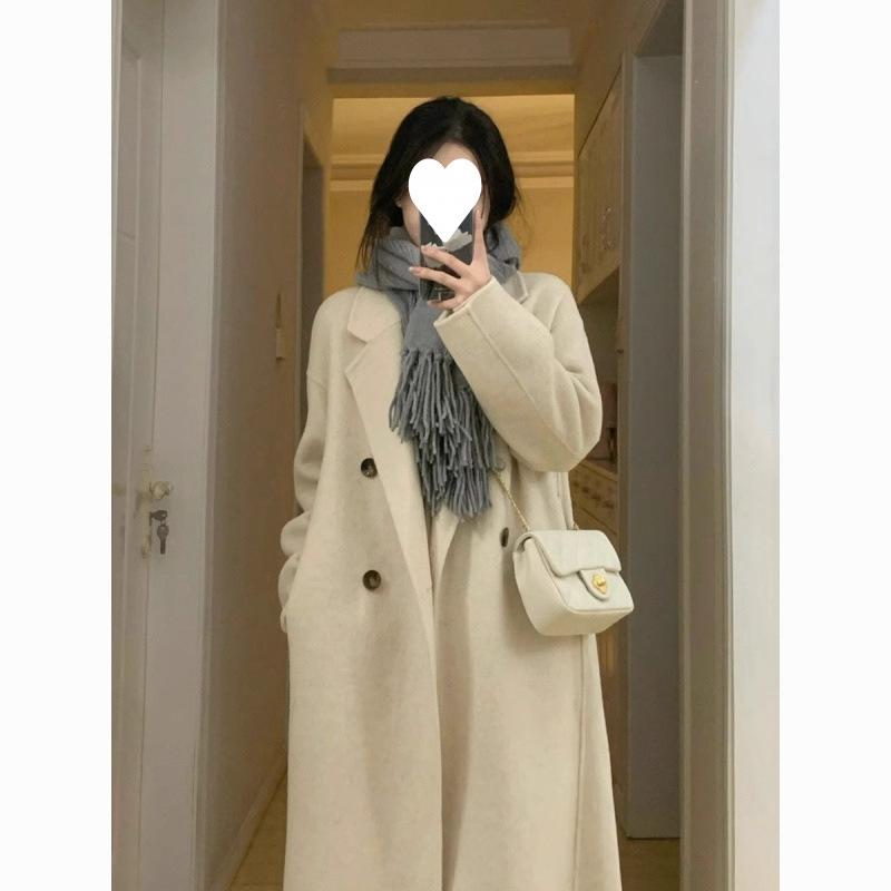 ダウンジャケット レディース 秋冬 ウールコート 韓国風 中綿入り ゆったり 燕麦色 グレー 黒 XS S M L XL 超薄手 長袖 アウター