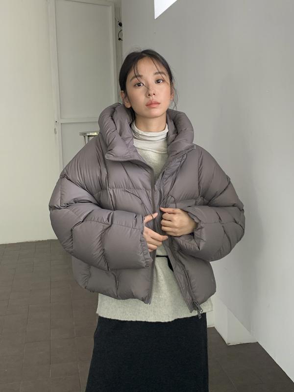 ダウンジャケット レディース 韓国風 ゆったり フード付き アウター 白ダックダウン 暖かい 防寒 秋冬 ブラック グレー パープル ブラウン ベージュ イエロー
