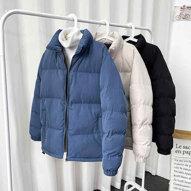 綿入れ上衣 成人男性用 ゆったり 遊撃手丈 生あたたかい ボンネットなし 防寒着 無地 黒いこと 青色 象牙色