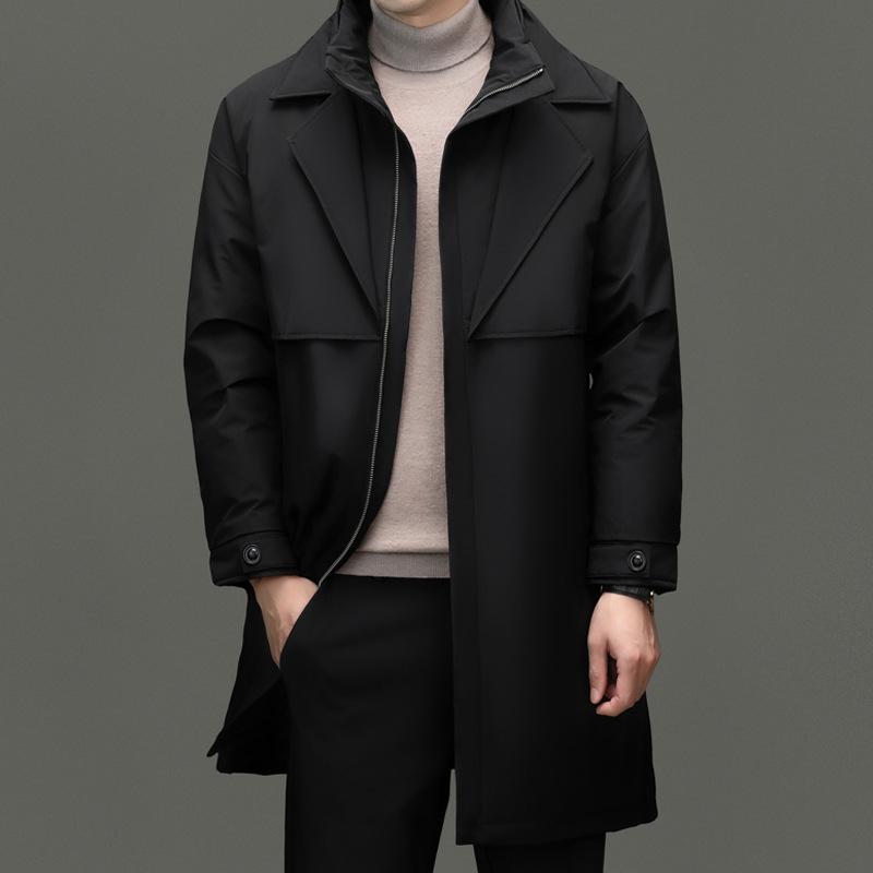 羽?服 メンズ 成人男性用 落ち込む上衣 中綿入り口・入口 防寒着 秋冬 立襟 ボンネット付き添い人 生あたたかい 朦々たる ゆったり 商行為 心地よい 日常着 黒いこと 珈琲色