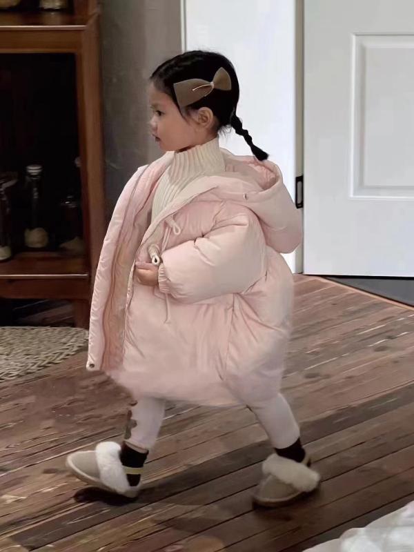 子供服 アウター 女の子 韓国風 ダウンジャケット 白ダックダウン ゆったり 厚手 かわいい 暖かい ガールズ ピンク系