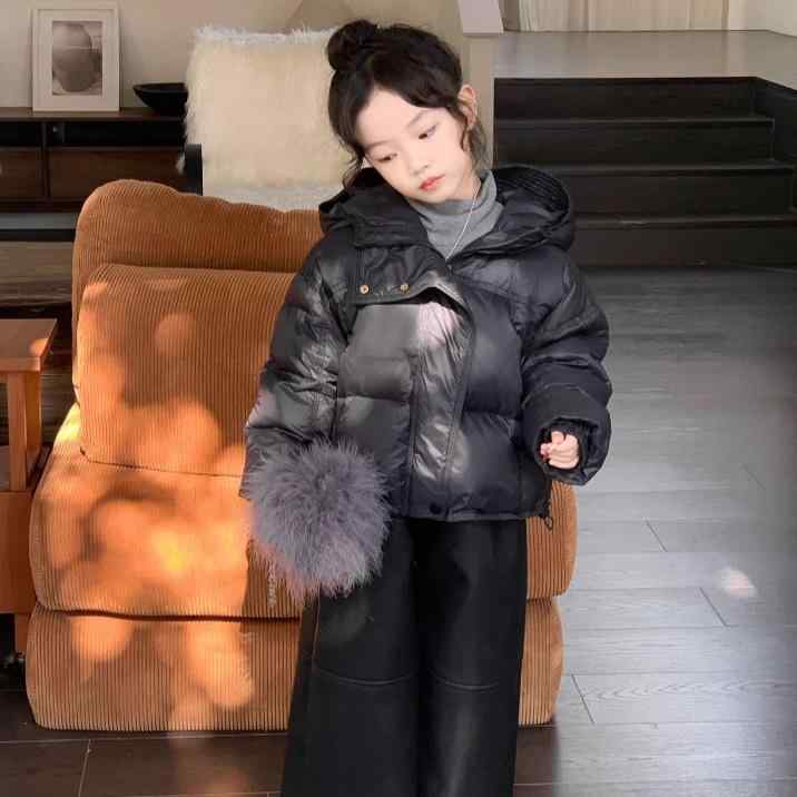 小わっぱ服 落ち込む上衣 御嬢さん アウター ボンネット付き添い人 無地 90 生あたたかい 朦朦たる ゆったり 愛くるしい ガールズ 冬服 キッズファッション-キッズ・ベビー・マタニティ