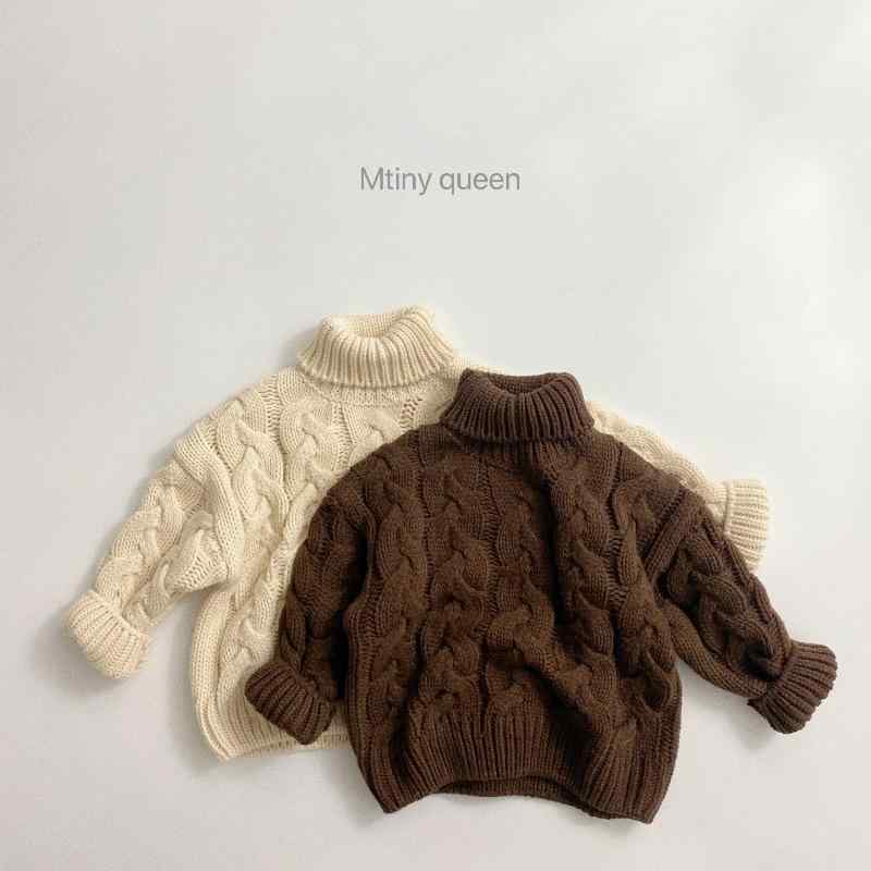 子供服 ニット セーター 秋冬 高襟 ケーブル編み 男の子 女の子 厚手 トップス 普段使い かわいい おしゃれ ブラウン ベージュ系