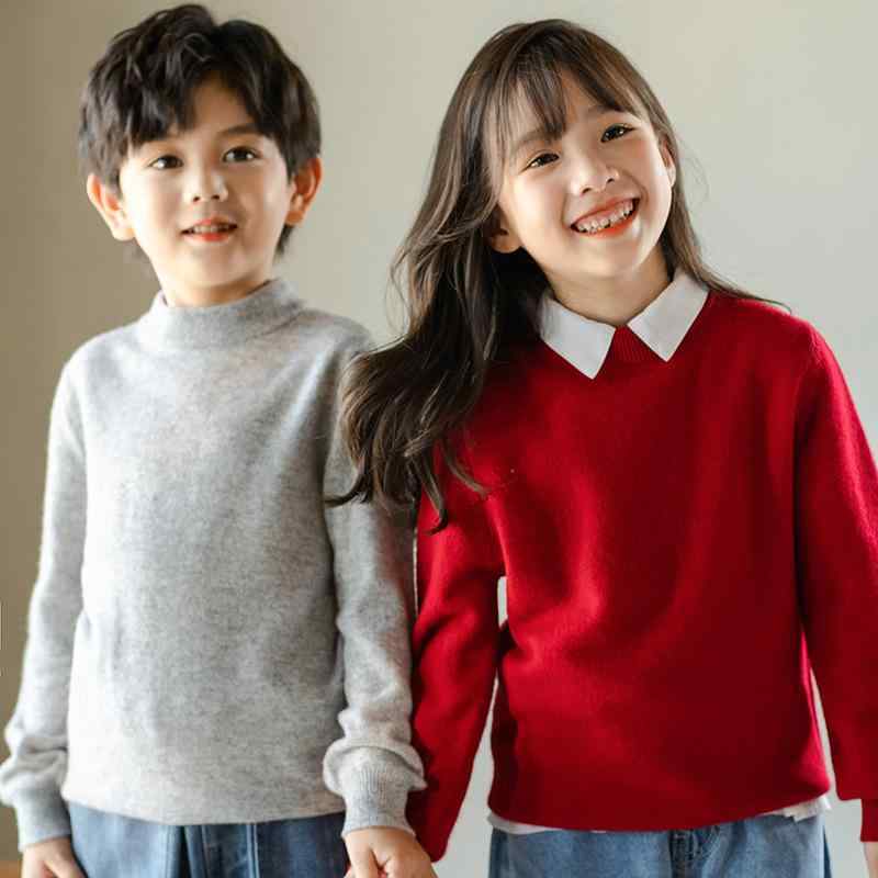ニット キッズ ベビー 子供用 ウール セーター タートルネック プルオーバー 男の子 女の子 無地 秋冬 あったか