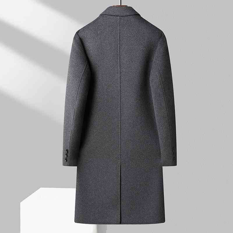 厚地の外套 成人男性用 毛糸100% ダブル乳ぶさ 秋冬 防寒 薄墨色 黒いこと 黄色 鳥毛下穿き付き添い人 毛糸厚地の外套