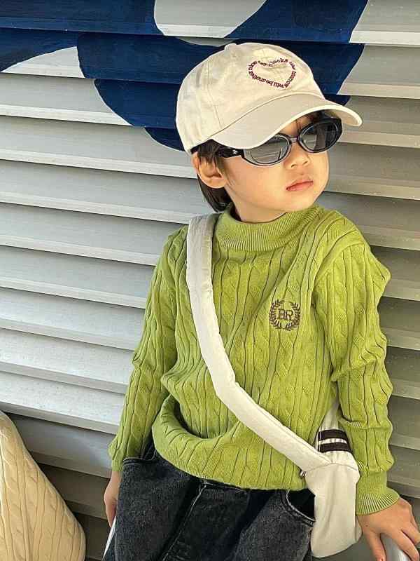 ニット 子供服 長袖セーター 秋冬 ベビー服 女の子 男の子 トップス 丸首 無地 普段着 かわいい 幼稚園 保育園 柔らかい モダール
