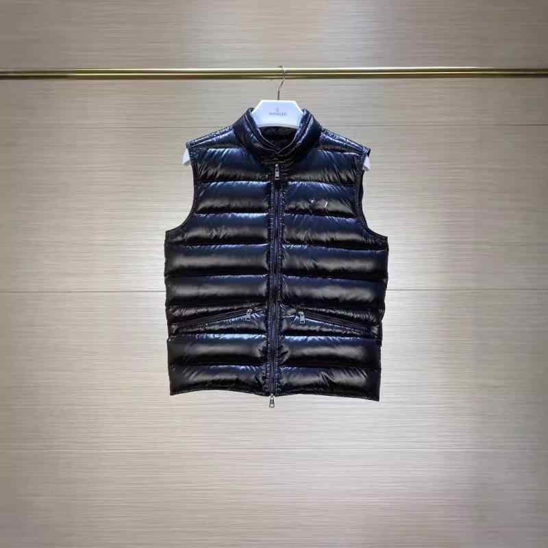 ダウンベスト 男性用 ショート丈 厚手 ベスト 90% ダウン チョッキ 防寒 防水 春秋冬 ブラック
