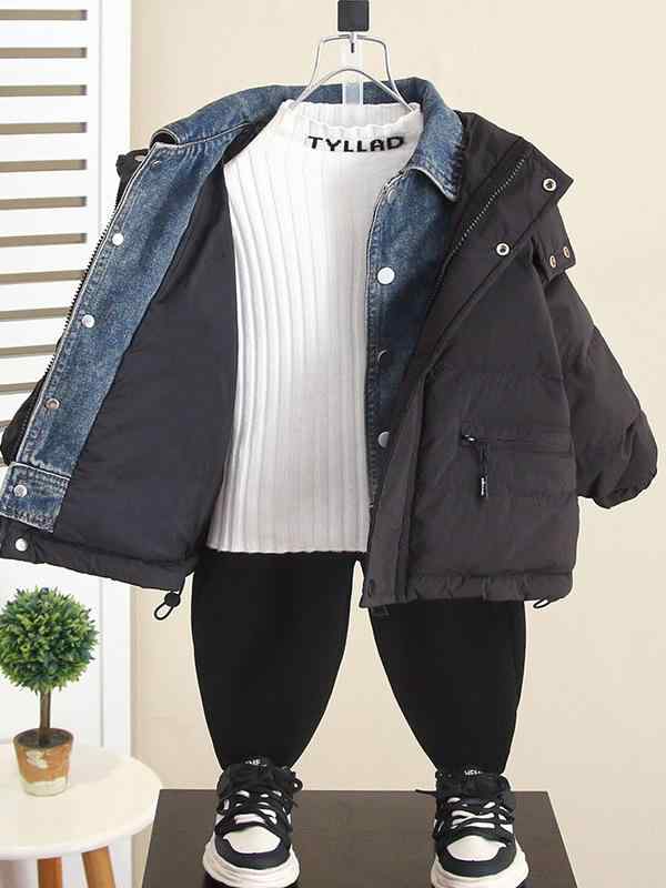 子供服 男の子 ダウンジャケット アウター 韓国風 冬 白ダックダウン 中綿入り 迷彩柄 防寒 あったか 普段着