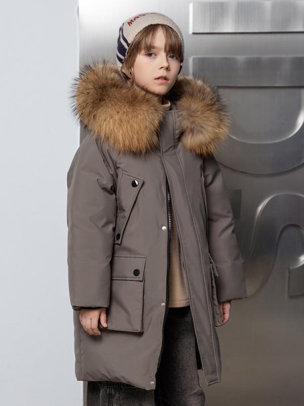子供用 ダウンジャケット 男の子 中綿入り フード付き アウター 秋冬 120cm 130cm 140cm 150cm 160cm ボーイズ 防寒 撥水 厚手 あったか カジュアル ゆったり グレー カーキ ブラック ベージュ