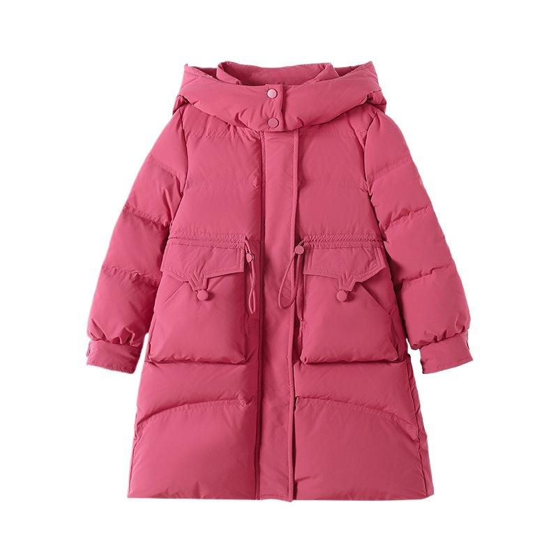 赤ちゃん服 ガールズ 落ち込む上衣 ロング丈 ボンネット付き添い人 中綿入り口・入口 アウター 冬物 高学年 幼稚園 小学生 防寒 撥水 あったか 今めかしい 通園 通学 110 120 130 140 150 160 170