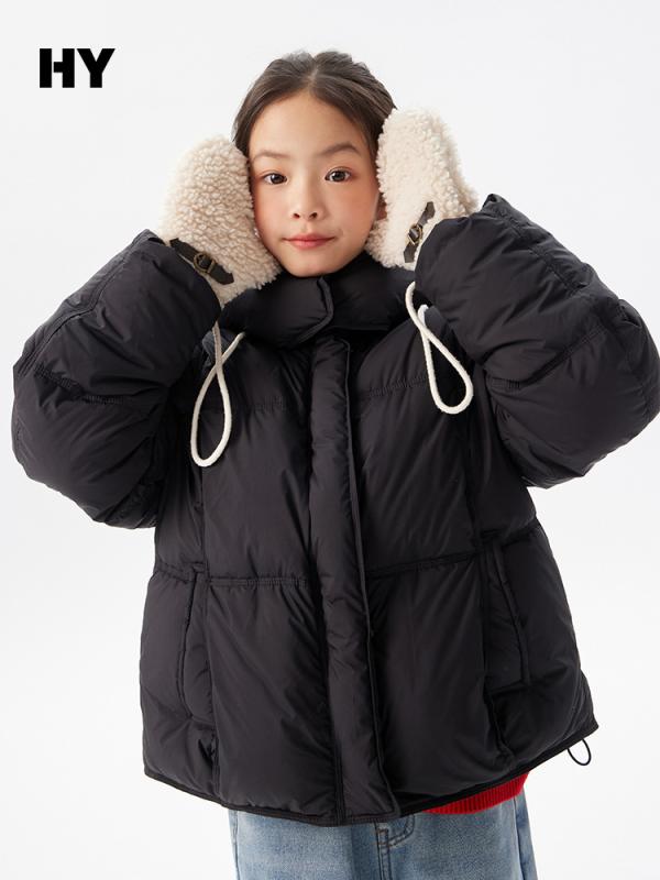 子供服 ダウンジャケット 女の子 アウター 冬 防寒 撥水 厚手 ガールズ キッズ 中綿 ショート丈 カジュアル かわいい 無地 イエロー ブラック カーキ グリーン 120cm 130cm 140cm 150cm 160cm 4,982円